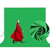 10x10 FT Green Screen Backdrop for Photography, Large Green Background for Zoom Meeting, High Den...