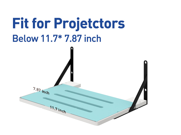 White Small Mini Projector Shelf/Modem Shelf
