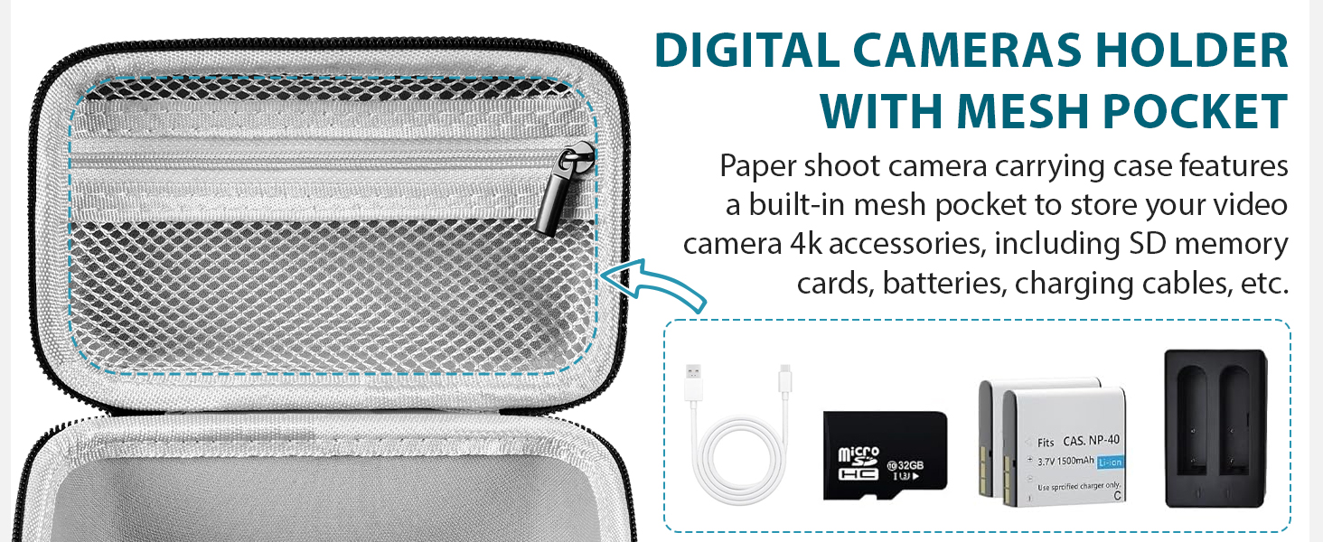 Retro digital camera travel case