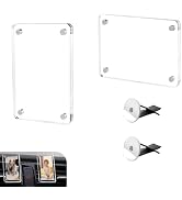 Foelony 2 PCS Acrylic Car Photo Frame Air Vent Clips, 3.5" x 2.4" Adsorption Grille Vent Holders,...