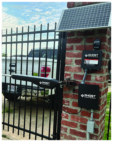 ghost controls automatic gate opener gate operator solar gate solar electric gate 