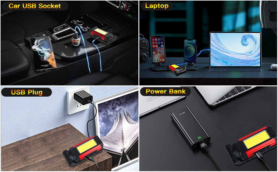 magnetic flashlight rechargeable