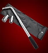 EPAuto Telescoping Lug Wrench, Wheel Wrench with CR-V Sockets (17/19, 21/22mm)