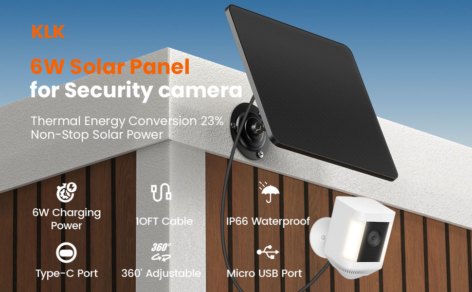 Solar Panel for Security Cameras