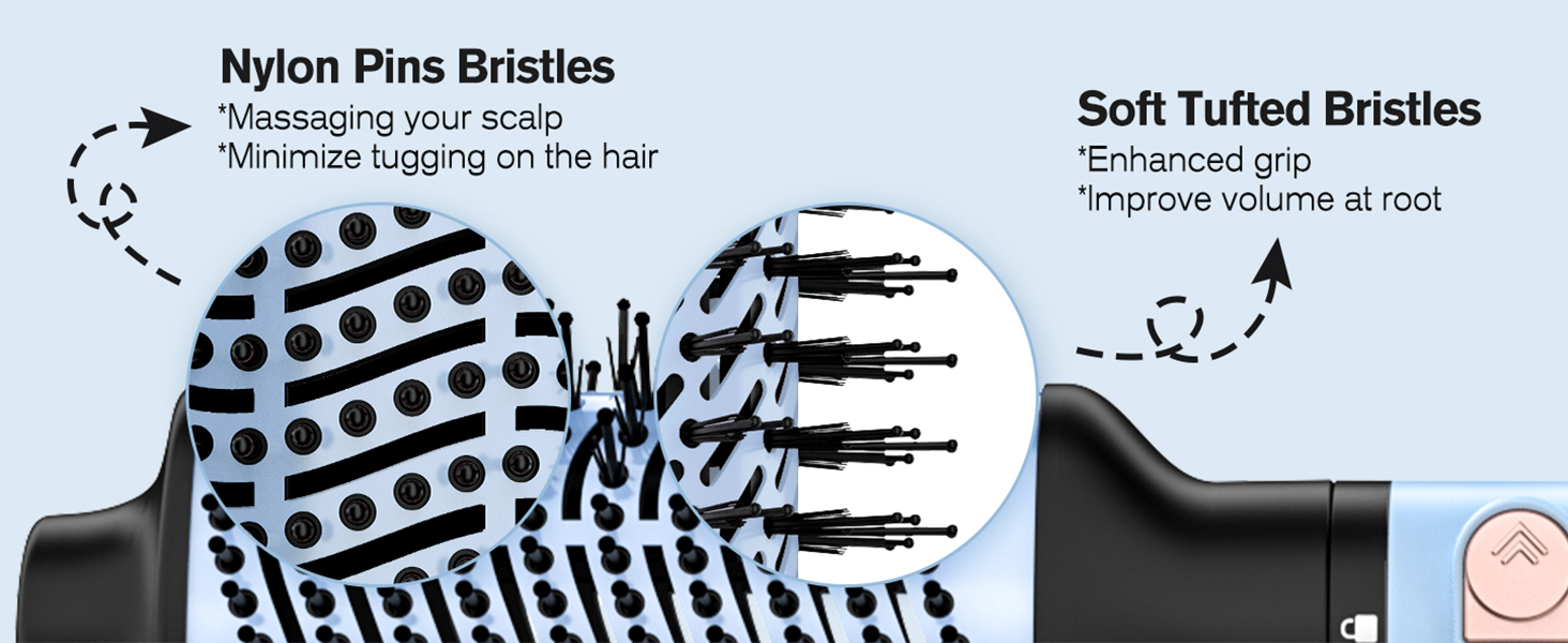 rotating hot air brush