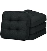 GOFORIT Chair Cushions Set of 4,Tufted Shredded Memory Foam Chair Pads, Non-Slip Seat Cushions wi...