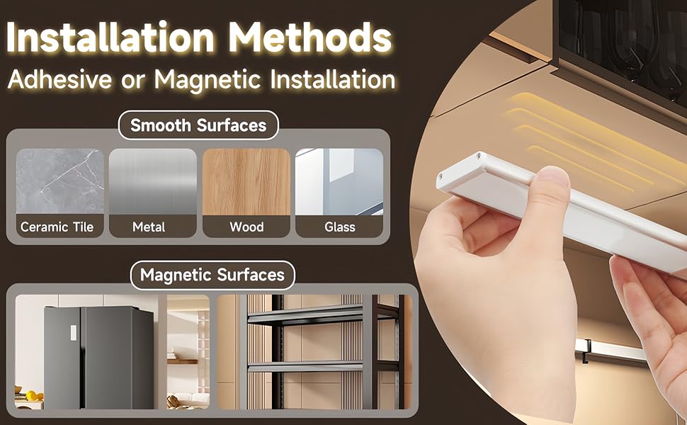6.Adhesive or Magnetic Istallation