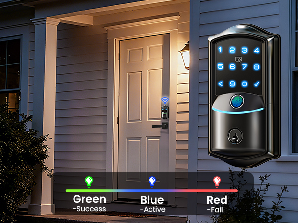 door handle with lock Backlit keyboard