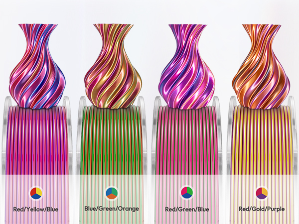 PLA Slik Tri-color Filament