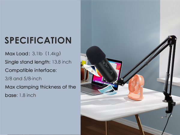 Blue Yeti Boom Arm with Pop Filter 