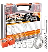 185PCS 304 Stainless Steel Worm Gear Hose Clamps,1/4"-2"(6-51mm) Hose Clamp Assortment with 1-Set...