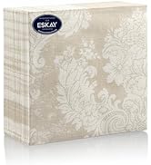Royal White Premium Linen-Feel Disposable Paper Dinner Napkins, Opulent Design, For Upscale Dinne...