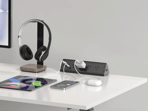 desk clamp power strip usb-c