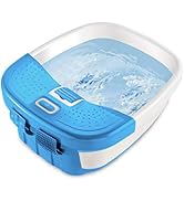 HoMedics Bubble Bliss Deluxe Foot Spa with Heat Massaging Arch, 3 Acupressure Attachments, Splash...