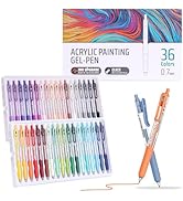 Xipan Acrylic Colored Pens Set, 36 Colors Retractable Gel Ink Pens, 0.7mm Fine Point Colorful Pen...