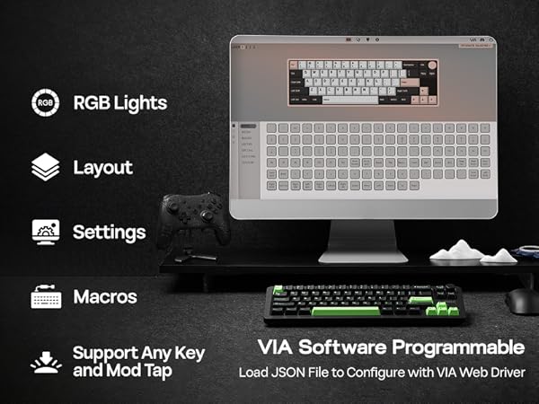 Galaxy68 Wireless Mechanical Keyboard in Aluminum with QMK/VIA Support