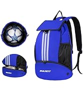 EULANT Soccer Backpack with Shoes Compartment, Waterproof Drawstring Bag for Sport Gym Swim Yoga ...