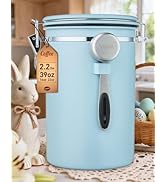 Veken Coffee Canister, 39OZ Large, Airtight Stainless Steel Food Storage Container for 2.2lbs Cof...