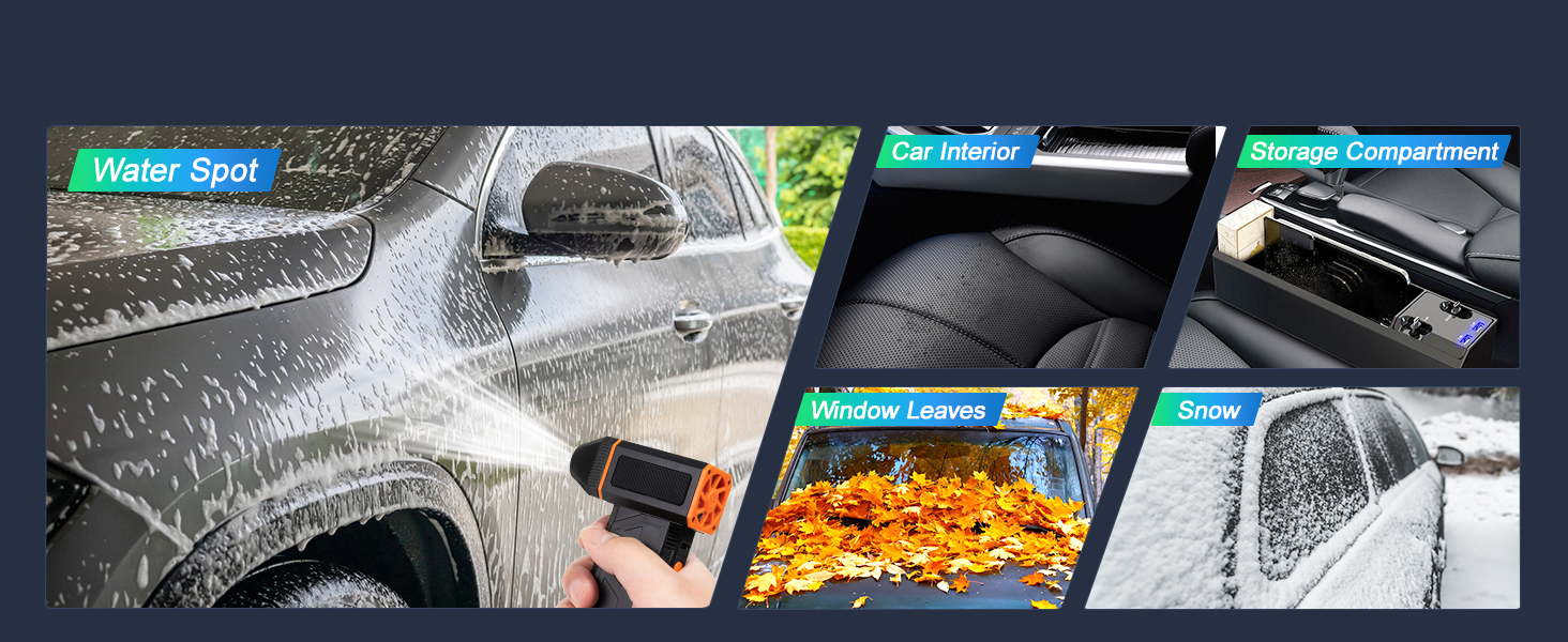 Electric Compressed Air Duster Super Powerful Turbo Dry Violent Jet Fan Air Blower Gun