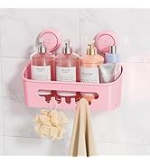 LEVERLOC Shower Caddy Suction Cup, Shower Organizer Removable Bathroom Shelf, Storage Suction Pow...