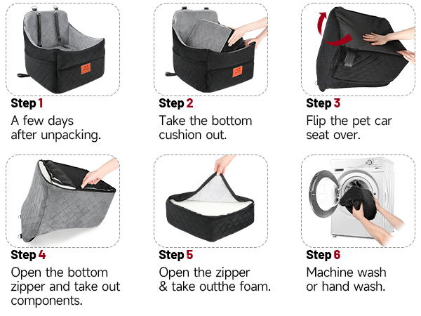 washable pet car seat
