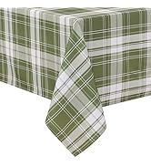 Hiasan Checkered Tablecloth Rectangle - Waterproof, Wrinkle Resistant and Washable Buffalo Plaid ...