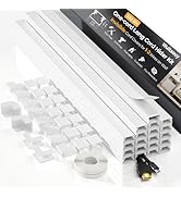 Wuitaouy Cord Hider, 283.5in Cord Covers for 1-2 Wires on Wall, Paintable Wire Hider Wire Covers ...