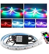 EverBright Led Strip Lights for Cars, RGB Led Headlight Strip for Turn Signal Bulb Daytime Runnin...