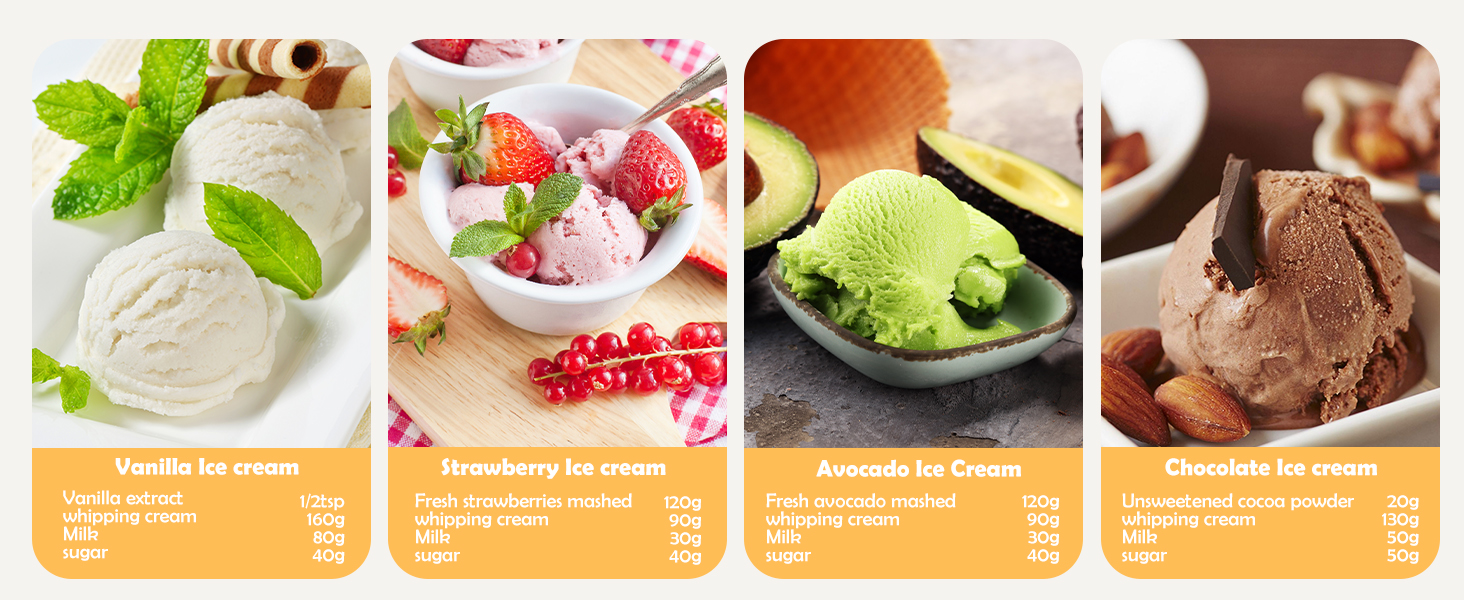 Ice cream recipes