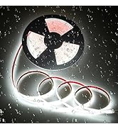 ALITOVE 32.8ft COB Outdoor LED Strip Lights Waterproof IP68 COB LED Light Strip High Density Dayl...