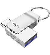 VEZZIO Type C USB Flash Drive, 2 in 1 Dual Port USB3.0 Memory Stick High Speed for Mobile Phone C...