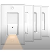 SOZULAMP Light Switch with Night Light-Easy to Install,No Neutral Wire,Single Pole Decora Paddle ...