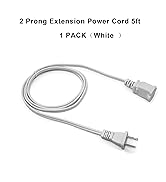 2 Prong Extension Power Cord 5ft, US Male/Female Power Cable for NEMA 5-15P to NEMA 5-15R,UL List...