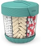 HIONXMGA Large Pill Organizer, Cute Pill Dispenser with 7 Large Compartments, Portable Pill Box C...
