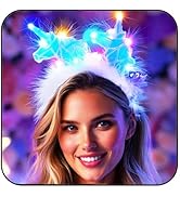 GORTIN Light up Headband LED Horse Horn Costume Headpiece Hair Accessories for Women