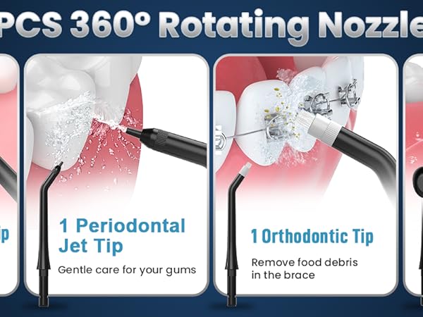 5PCS 360° Rotating Nozzles