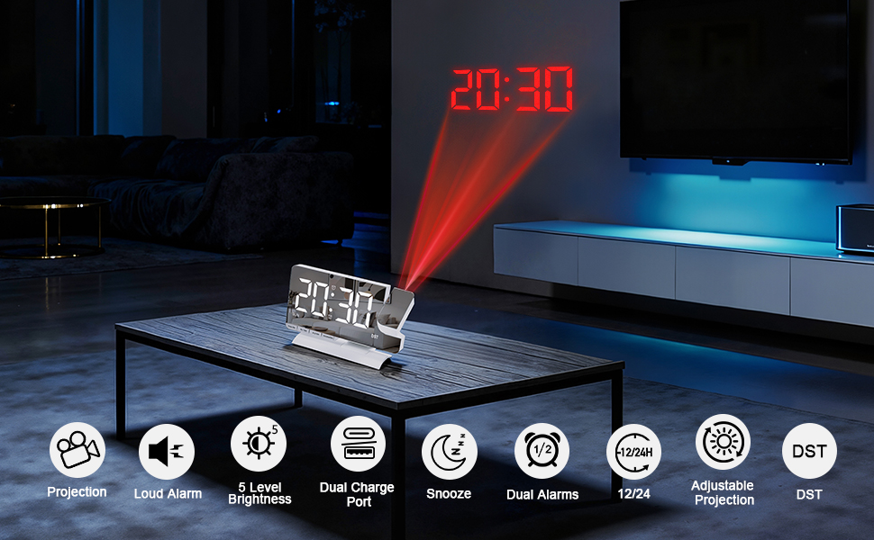 projection alarm clock