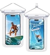 Nulaxy 2 Pack IPX8 TPU Waterproof Phone Pouch Double Sealing, Cell Phone Dry Bags with Lanyard Fi...
