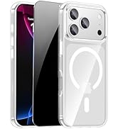 ZOZDOKG for iPhone 17 Pro Max Case Clear with Privacy Screen Protector Magnetic Shockproof Slim P...