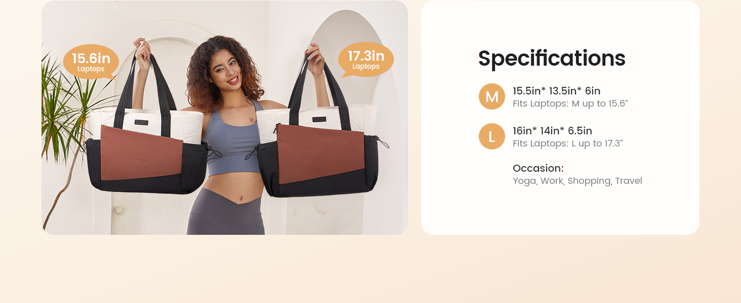 Multiple sizes of laptop bag available for wprk travel sports shopping