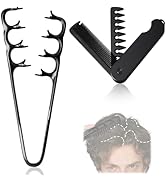 2 Pcs Texture Comb, Volumizing Wide Tooth Hair Comb &amp; 2-in-1 Folding Comb, Fluffy Textured Stylin...