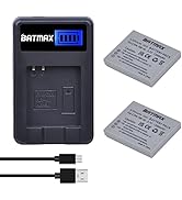 Batmax 2Pcs NB-4L Battery + LCD USB Charger for Canon PowerShot ELPH 100 HS,300 HS,SD400,SD600,SD...
