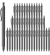 JIMMIDDA 44 Pcs Gel Pens Bulk - 0.7mm Black Ink Pens Fine Point Retractable Smooth Writing - Quic...