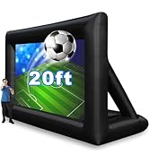 GZKYYLEGS 20 Feet Inflatable Outdoor and Indoor Theater Projector Screen - Includes Air Blower, T...