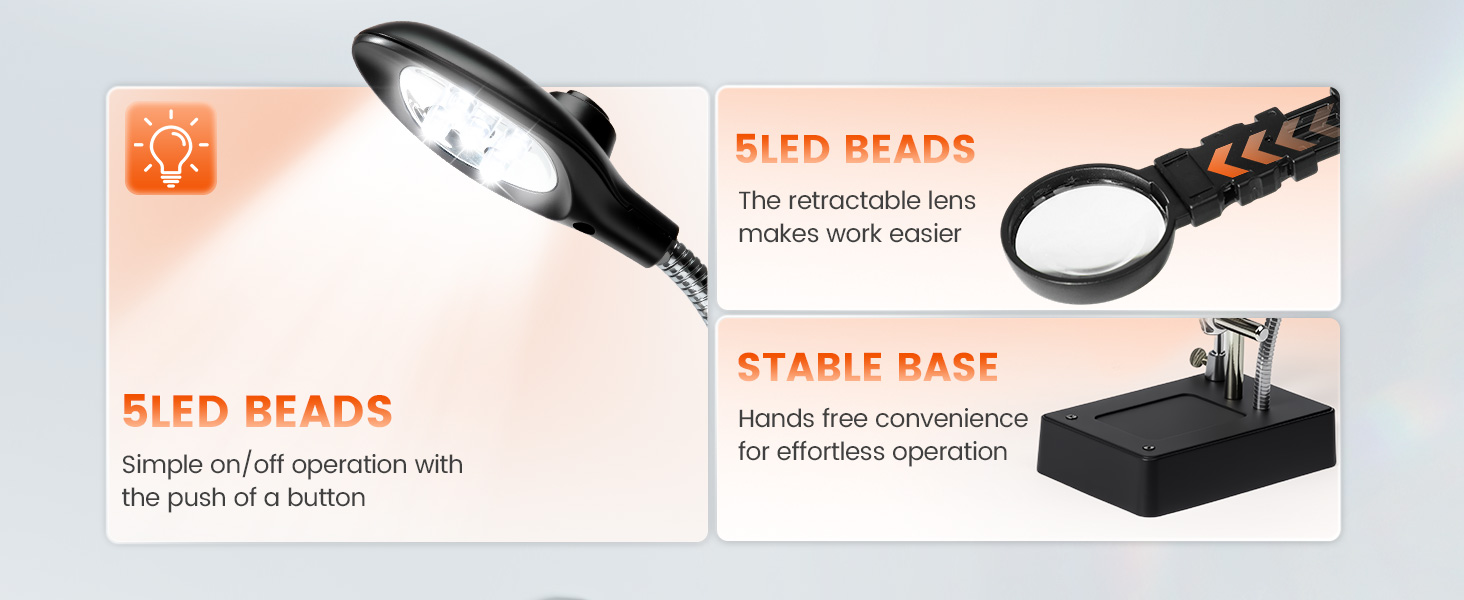 Adjustable Helping Hands Magnifier