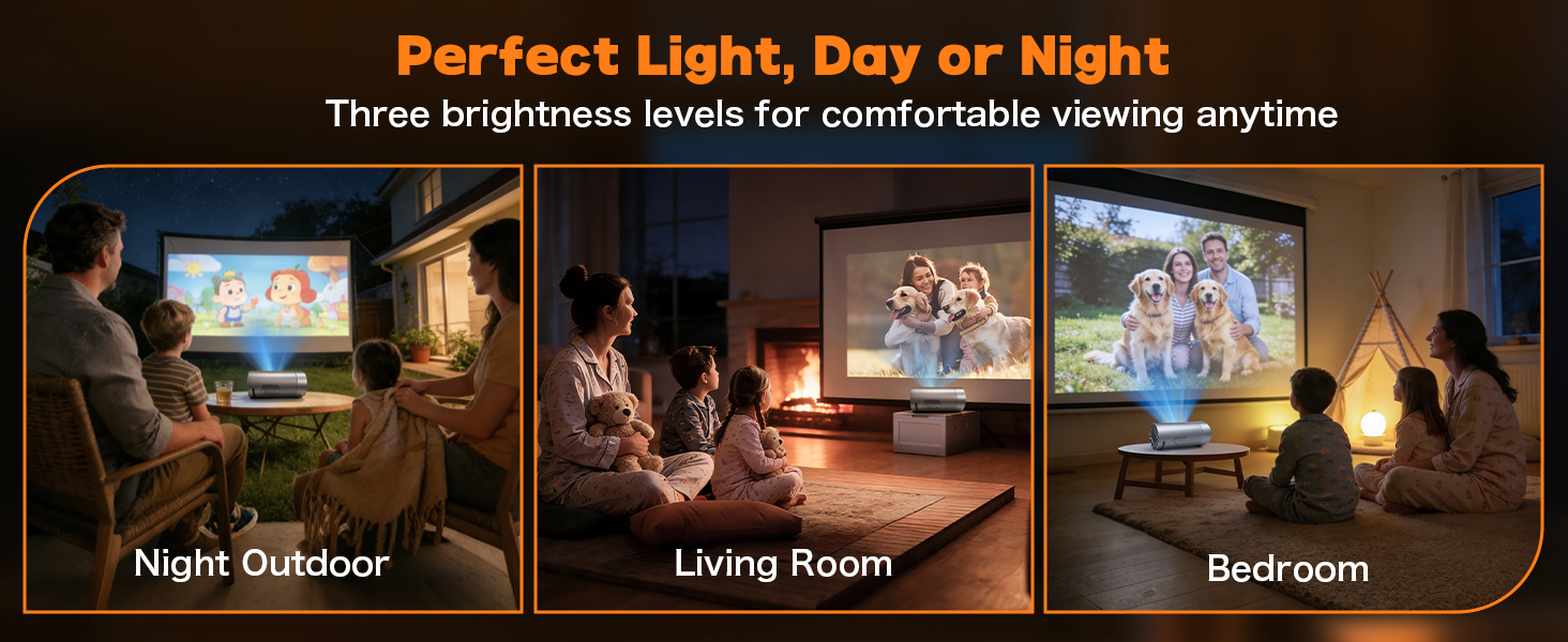 Smart Projector with WiFi and Bluetooth Portable Movie Projectors
