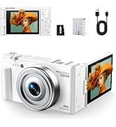 4K Digital Camera for Photography, 72MP Vlogging Camera for YouTube, Autofocus Digital Cameras wi...