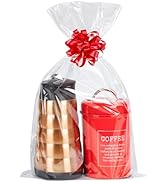Labeol 20pcs Cellophane Bags 12x18 Cellophane Wrap for Gift Large Clear Gift Party Favors Bags Cl...