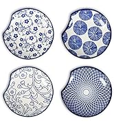 Selamica Ceramic Spoon Rest for Stove Top, 4.6 Inch Cooking Spoon Holder for Kitchen Counter, Sta...