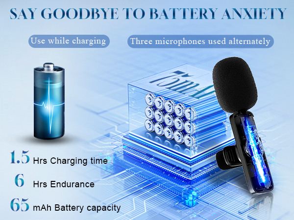 3 Pack Wireless Microphone for iPhone iPad, Mini Microphone